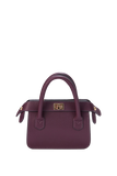 Mini Vegan Leather Crossbody Bag - Plum
