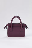 Mini Vegan Leather Crossbody Bag - Plum