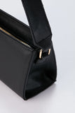 Vegan Leather Shoulder Bag - Black