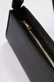 Vegan Leather Shoulder Bag - Black