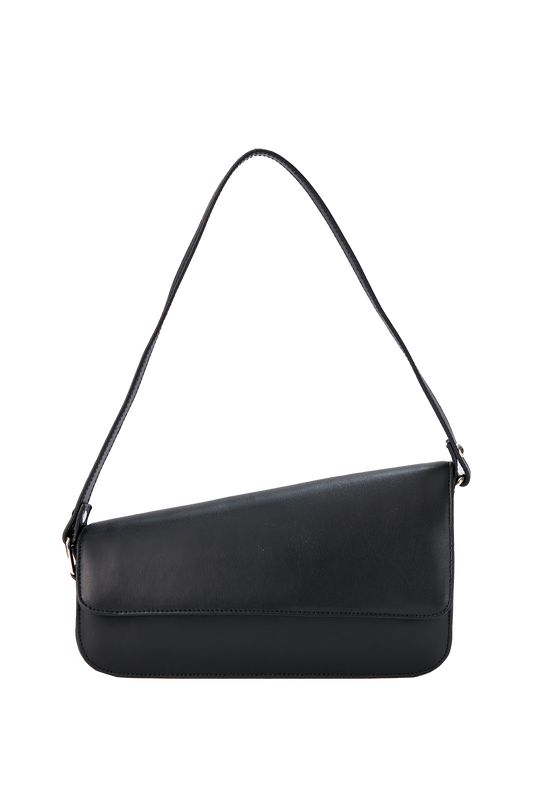 Asymmetric Shoulder Bag - Black
