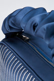 Satin Diamante Camera Bag - Blue