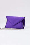 Recycled Satin Clutch Bag - Purple