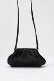 Satin Pouch Crossbody Bag - Black