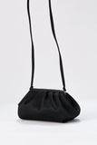 Satin Pouch Crossbody Bag - Black
