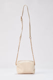 Braided Look Mini Crossbody Bag - Beige