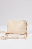 Braided Look Mini Crossbody Bag - Beige