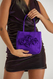 Floral Handbag - Purple