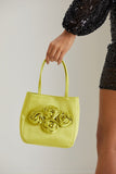 Floral Handbag - Lime Green