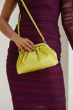 Satin Pouch Bag - Lime Green