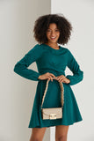 Knot Detail A Line Mini Dress - Green
