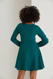 Knot Detail A Line Mini Dress - Green