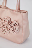 Floral Handbag - Nude