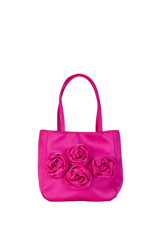 Floral Handbag - Fuchsia Pink