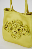 Floral Handbag - Lime Green