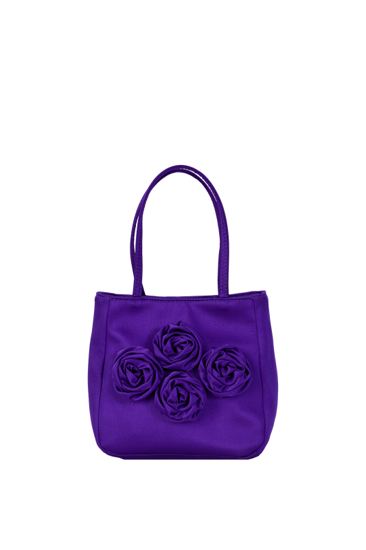 Floral Handbag - Purple