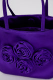 Floral Handbag - Purple
