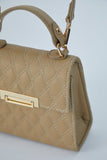 Recycled Vegan Leather Hand Bag - Beige