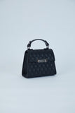 Recycled Vegan Leather Hand Bag - Black