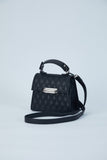 Recycled Vegan Leather Hand Bag - Black