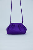 Satin Pouch Bag - Purple