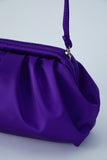 Satin Pouch Bag - Purple