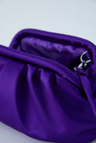 Satin Pouch Bag - Purple