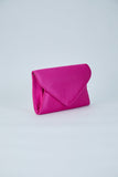 Recycled Satin Clutch Bag - Fuchsia Pink