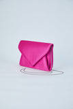 Recycled Satin Clutch Bag - Fuchsia Pink