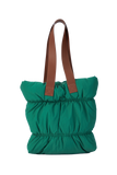 Quilted Puffy Tote Bag - Green