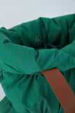 Quilted Puffy Tote Bag - Green