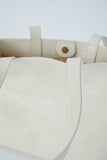 Crinkle Patent Tote Bag - Cream