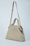 Quilted Shoulder Bag - Cream