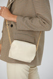 Braided Look Mini Crossbody Bag - Beige