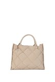 Quilted Nylon Tote Bag - Cream