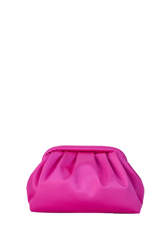 Satin Pouch Bag - Fuchsia Pink