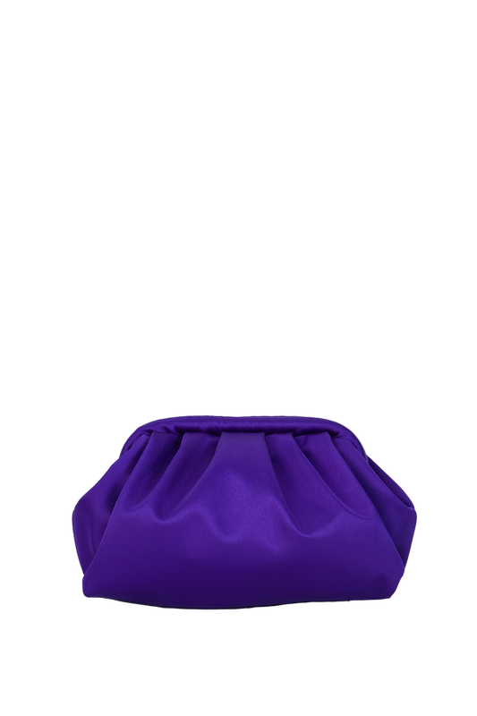 Satin Pouch Bag - Purple