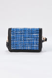 Tweed Crossbody Bag - Blue