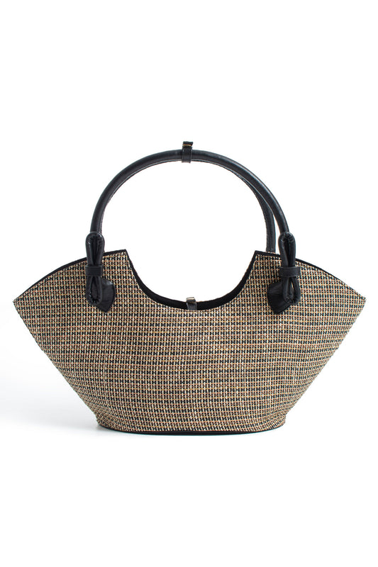 Woven Straw Tote Bag - Multi