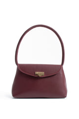 Pu Leather Flap Shoulder Bag - Burgundy