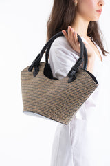 Woven Straw Tote Bag - Multi