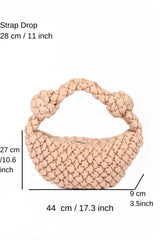 Puffy Quilted Lightweight Large Shoulder Bag - Beige