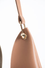 Hobo Shoulder Bag for Women with Matching Zip Pouch, 2PCS - Nude