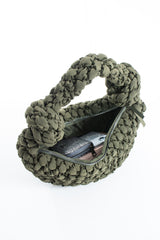 Puffy Quilted Lightweight Large Shoulder Bag - Green