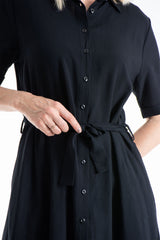 Womens Viscose Midi Shirt Dress