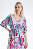 Womens Floral Print Midi Dress