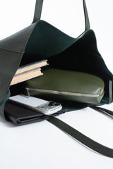 Pu Leather Weekend Bag  – 2 Pcs Set - Khaki
