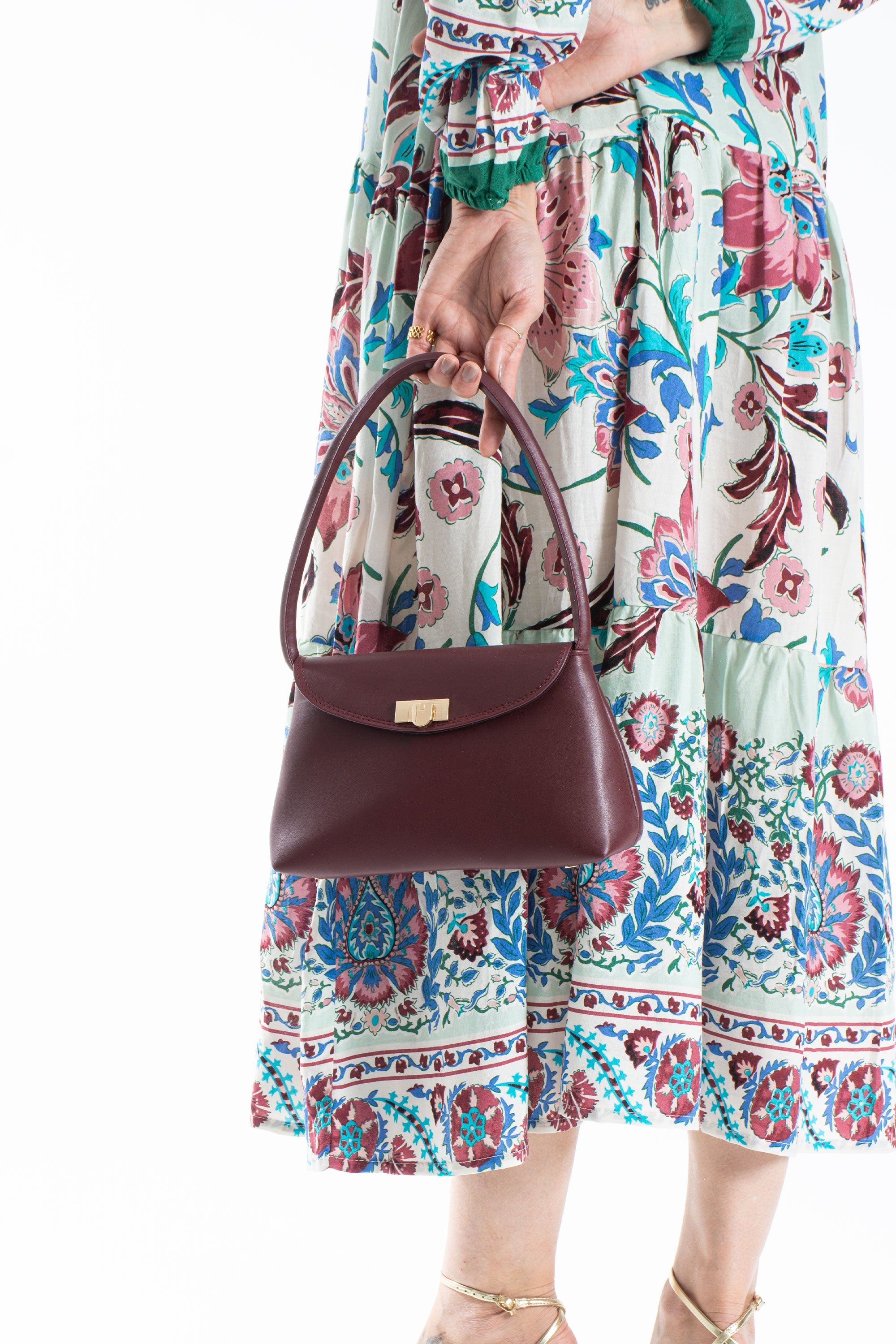 Womens Viscose Bohemian Floral Maxi Dress