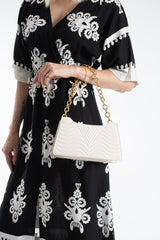 Womens Viscose  Printed Ornamental Floral Midi Dress