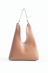 Hobo Shoulder Bag for Women with Matching Zip Pouch, 2PCS - Nude